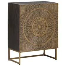   vidaXL Széf Bronz 53,5 x 30 x 70 cm Tömör Mangófa és Műszaki Fa