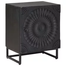 vidaXL Éjjeliszekrény Fekete 40 x 30 x 50 cm