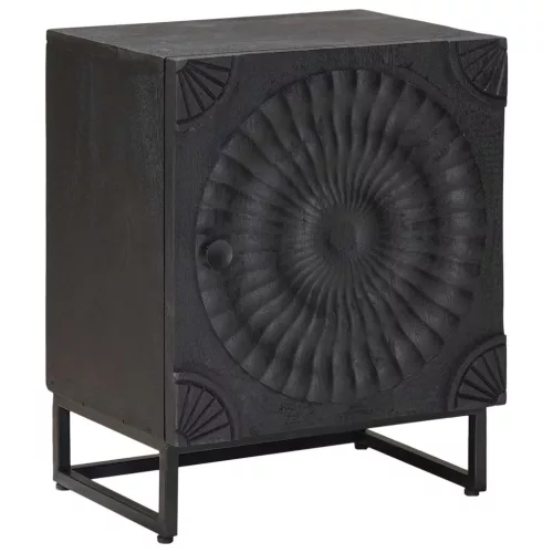 vidaXL Éjjeliszekrény Fekete 40 x 30 x 50 cm