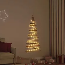   vidaXL Karácsonyfa 50 LED-del Természetes 120 cm tömör kőrisfa