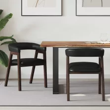   vidaXL Étkező Székek 2 pcs Világos Barna 54 x 57 x 73 cm Tömör Gumi Fa