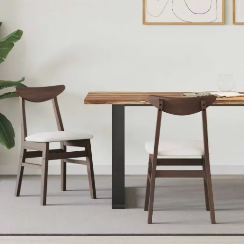 vidaXL Étkező Székek 2 pcs Világos Barna 42 x 47.5 x 81 cm