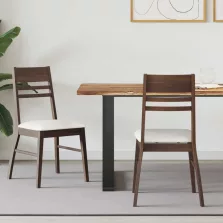   vidaXL Étkező Székek 2 pcs Világos Barna 43 x 54 x 89 cm Tömör Gumi Fa