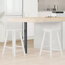   vidaXL Étkező Székek 2 pcs Fehér 46 x 37 x 63 cm Tömör Gumi Fa