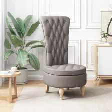 vidaXL Papucs fotel Tópszínű 56,5 x 70 x 110 cm szövet