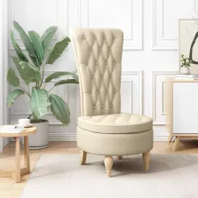 vidaXL Papucs fotel Krém 56,5 x 70 x 110 cm szövet