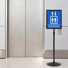   vidaXL Pedestal poszter állvány Fekete a3 Alumínium és PVC