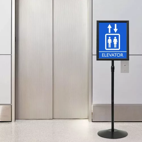 vidaXL Pedestal poszter állvány Fekete a3 Alumínium és PVC