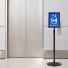   vidaXL Pedestal poszter állvány Fekete a4 Alumínium és PVC