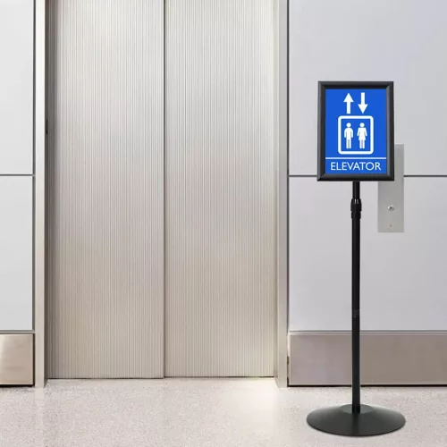 vidaXL Pedestal poszter állvány Fekete a4 Alumínium és PVC