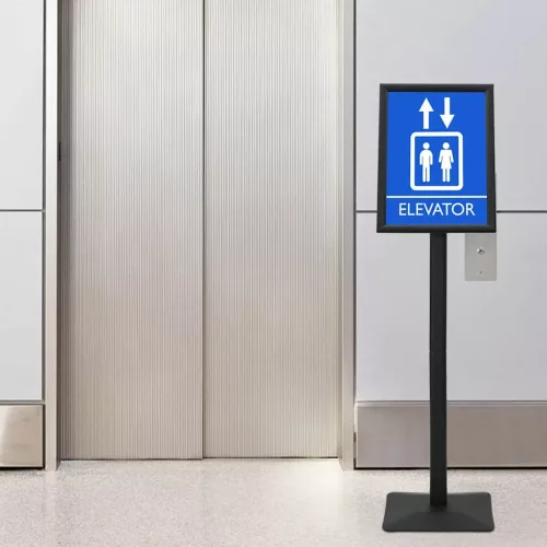 vidaXL Pedestal poszter állvány Fekete a3 Alumínium és PVC