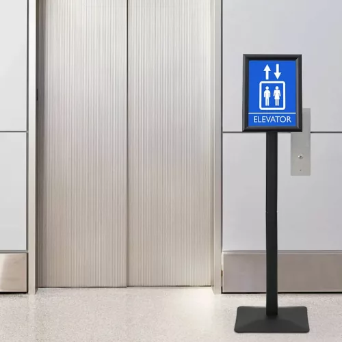 vidaXL Pedestal poszter állvány Fekete a4 Alumínium és PVC