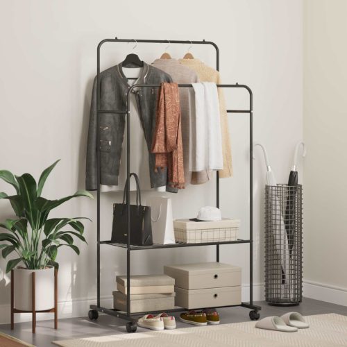 vidaXL Ruhafogó Egyszínű Fekete