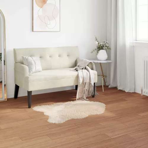 vidaXL Műgyapjú Szőnyeg Tafalla Bézs 50 x 80 cm Poliészter