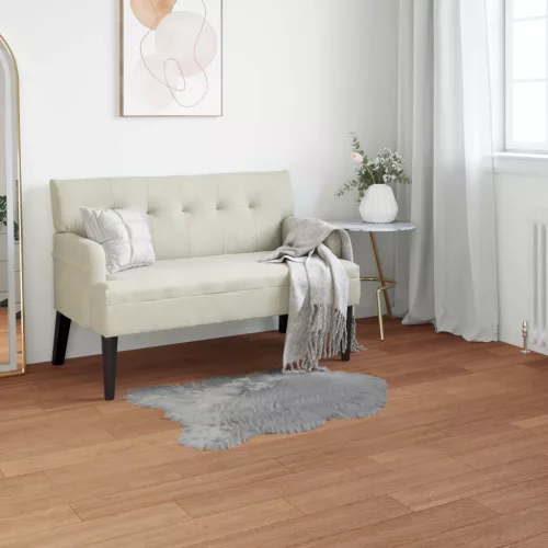 vidaXL Műgyapjú Szőnyeg Tafalla Szürke 50 x 80 cm Poliészter