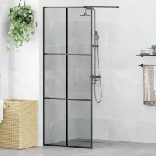 vidaXL Walk-in zuhanyfal Fekete 80 x 195 cm edzett üveg