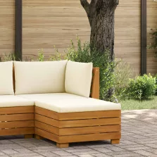 vidaXL Kerti lábtartó Tömör Akácfa Barna