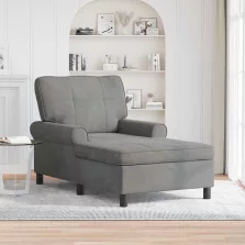   vidaXL PÁRÁS FOTEL párnával Sötétszürke 91 x 157 x 91 cm Bársony