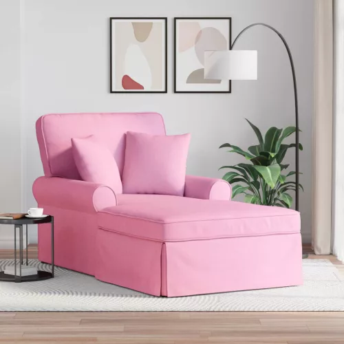 vidaXL Fotel Loungba Szoknyával Rózsaszín 91 x 157 x 91 cm szövet