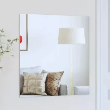 vidaXL Fali tükör Négyzet 60 x 60 cm edzett üveg