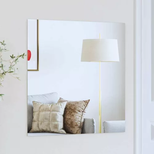 vidaXL Fali tükör Négyzet 60 x 60 cm edzett üveg