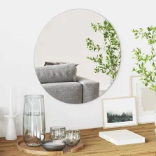 vidaXL Fali tükör Kerek Ø 50 cm edzett üveg