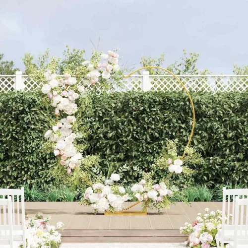 vidaXL Esküvői Ív Arany 195 x 35 x 211 cm Acél