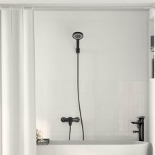 vidaXL Zuhanyfej Készlet Fekete G 1 / 2 hüvelyk