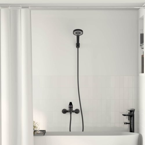 vidaXL Zuhanyfej Készlet Fekete G 1 / 2 hüvelyk