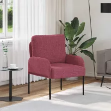 vidaXL Kanapék párnával 55cm Bordó Furnér