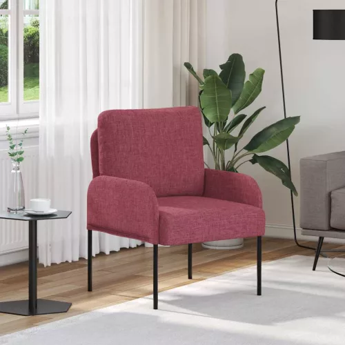 vidaXL Kanapék párnával 55cm Bordó Furnér