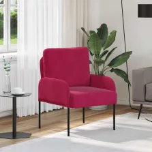 vidaXL Kanapék párnával 55cm Bordó Furnér