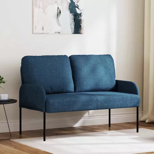 vidaXL Kanapék párnával 110cm Kék Furnér