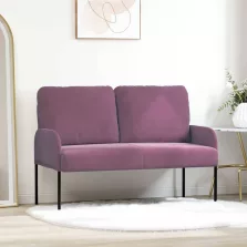 vidaXL Kanapék párnával 110cm Lila Furnér