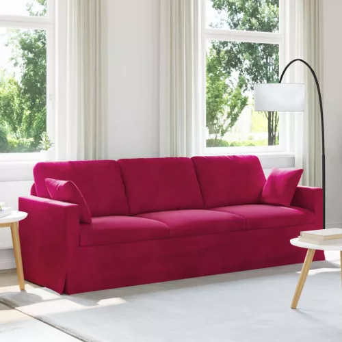 vidaXL Kanapé Bordó 228 x 78 x 80 cm Bársony