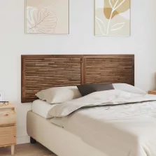   vidaXL Fejtámla Falra szerelhető Természetes 160 cm Tömör Teakfa