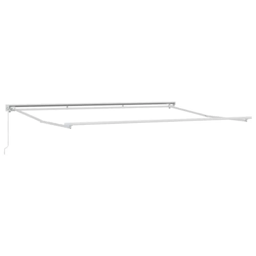 vidaXL Manuális napernyő keret Állítható Fehér 5 x 3 m Acél