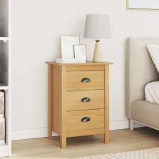   vidaXL Éjjeliszekrény fiókkal Méz barna 46 x 35 x 65 cm Tömör fenyőfa