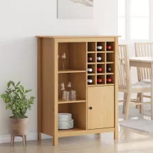   vidaXL Bor szekrény HILL Méz barna 79.5 x 40 x 107.5 cm Tömör fenyőfa