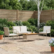 vidaXL Kert szett párnával acél