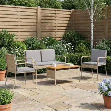 vidaXL Kert szett párnával acél