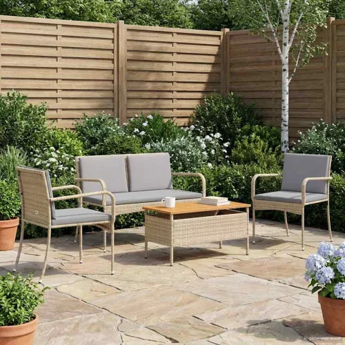 vidaXL Kert szett párnával acél