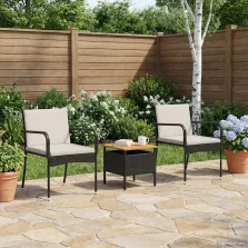 vidaXL Kert szett párnával acél