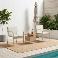 vidaXL Kert szett párnával acél