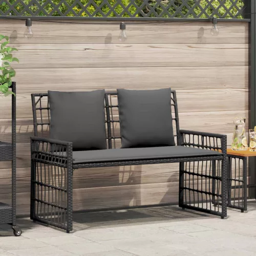 vidaXL Kerti pad Egyszínű Fekete és Sötétszürke 116 x 55 x 82 cm