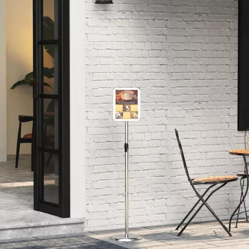 vidaXL Kiállító Állvány Ezüst 25 x 25 x 125 cm Alumínium