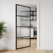   vidaXL Otthoni ajtó 102 x 201,5 x 3,5 cm Alumínium és Edzett Üveg