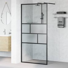   vidaXL Walk-in zuhanyfal Fekete 80 x 195 x 0.5 cm Üveg és Alumínium