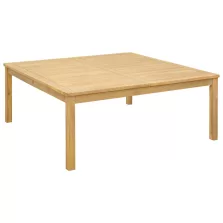   vidaXL Dohányzóasztal Világos akác 110 x 110 x 45 cm Tömör Akácfa