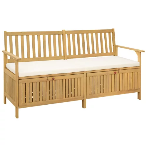 vidaXL Tárolópad párnával tárolóval ajtóval 170 x 63 x 84 cm